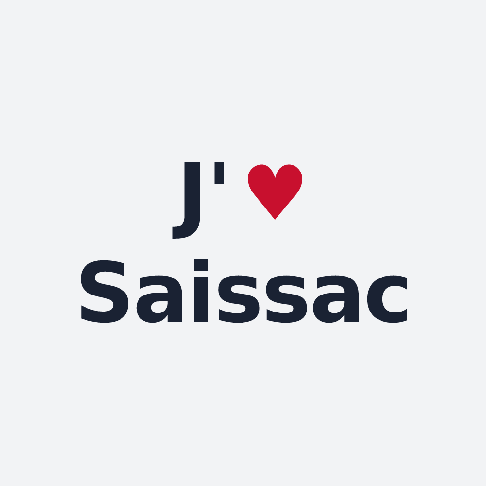 Poster personnalisé Saissac — design J'aime Saissac