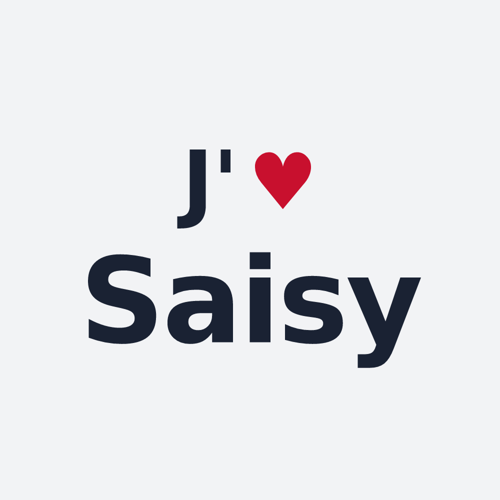 Poster personnalisé Saisy — design J'aime Saisy