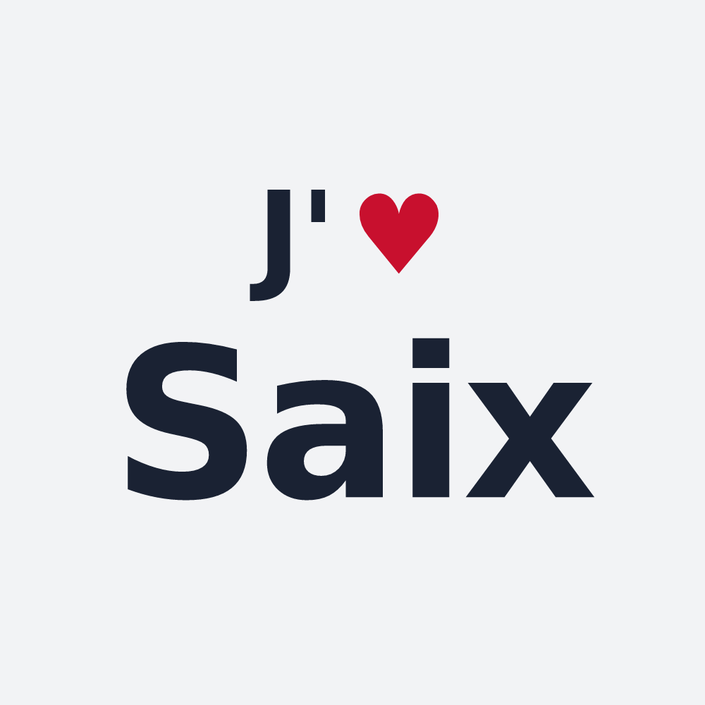 Poster personnalisé Saix — design « J'aime Saix » imprimé sur le poster