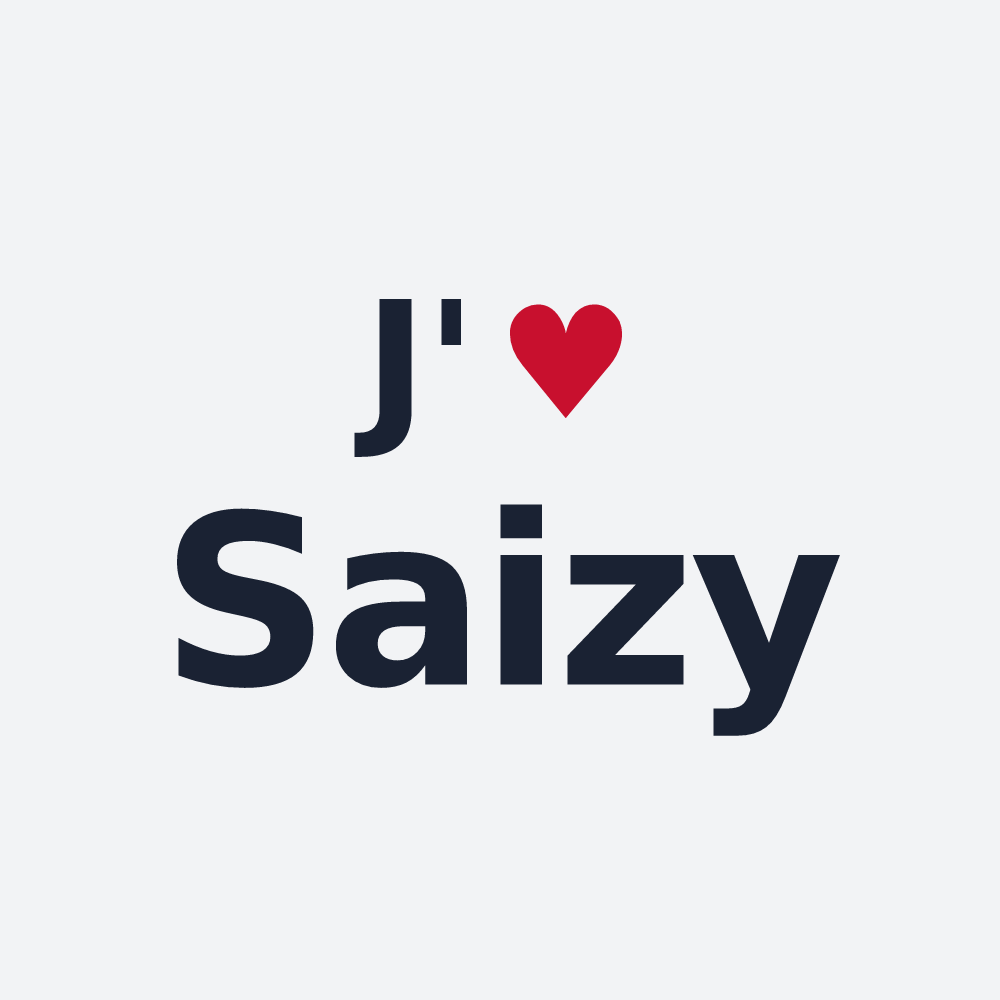 Poster personnalisé Saizy — design J'aime Saizy