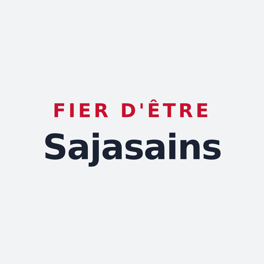 Poster « Fier d'être Sajasains » — design pour Sajas