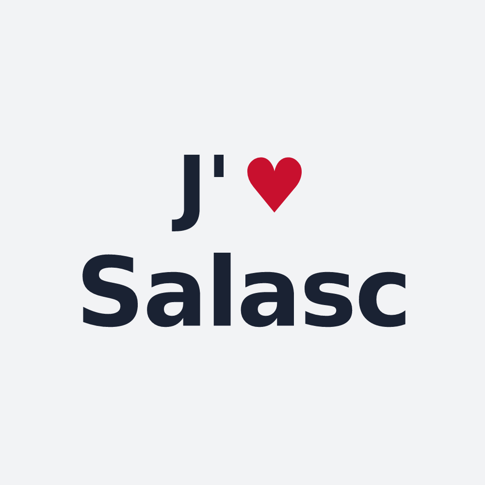 Poster personnalisé Salasc — design « J'aime Salasc » imprimé sur le poster