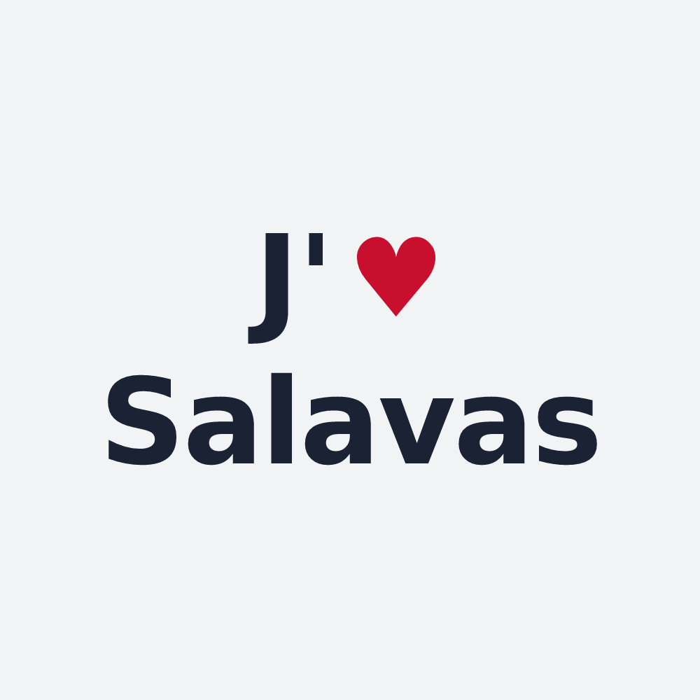 Poster personnalisé Salavas — design J'aime Salavas