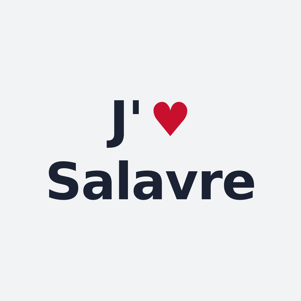 Poster personnalisé Salavre — design « J'aime Salavre » imprimé sur le poster