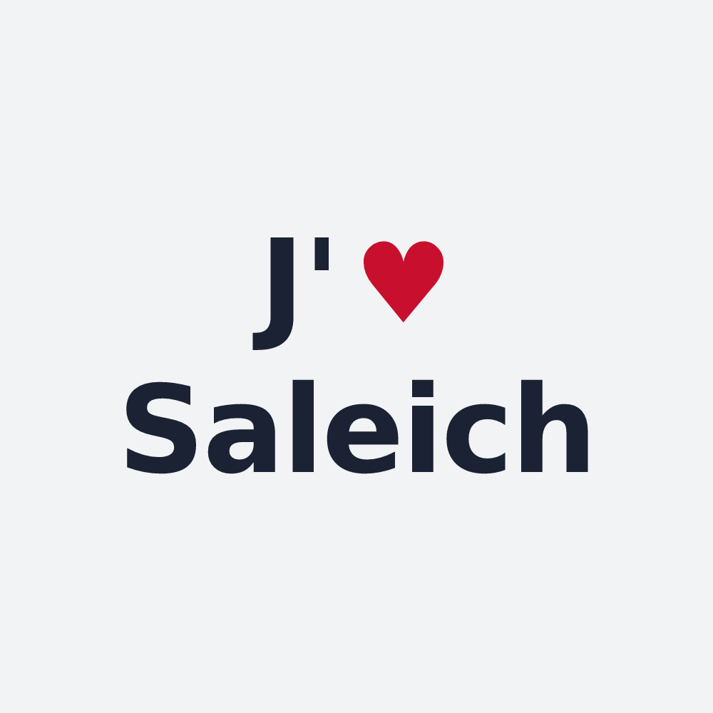 Poster personnalisé Saleich — design J'aime Saleich