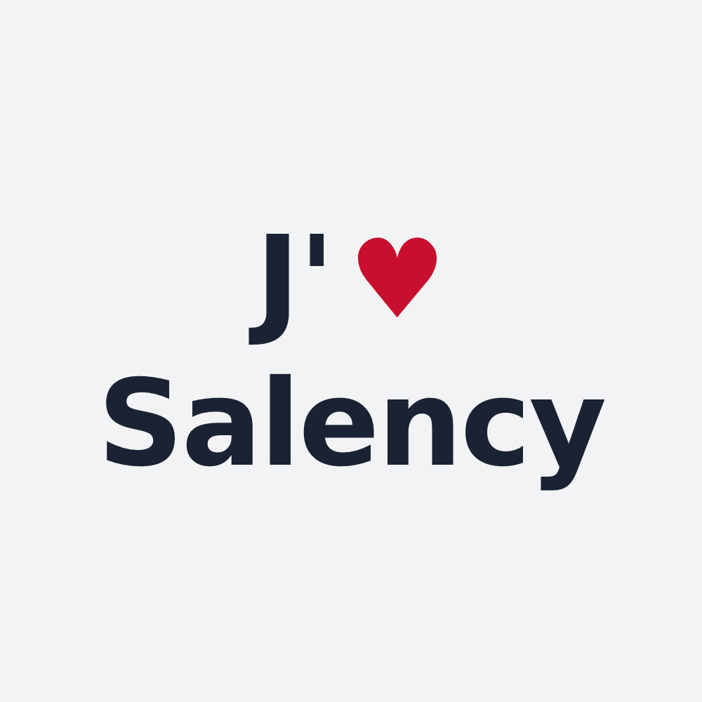 Poster personnalisé Salency — design J'aime Salency