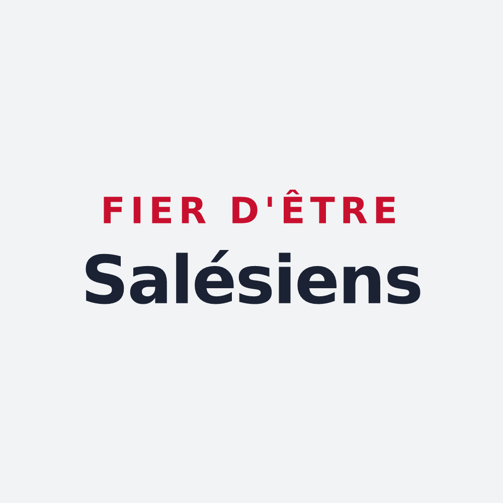 Poster « Fier d'être Salésiens » — design pour Sales
