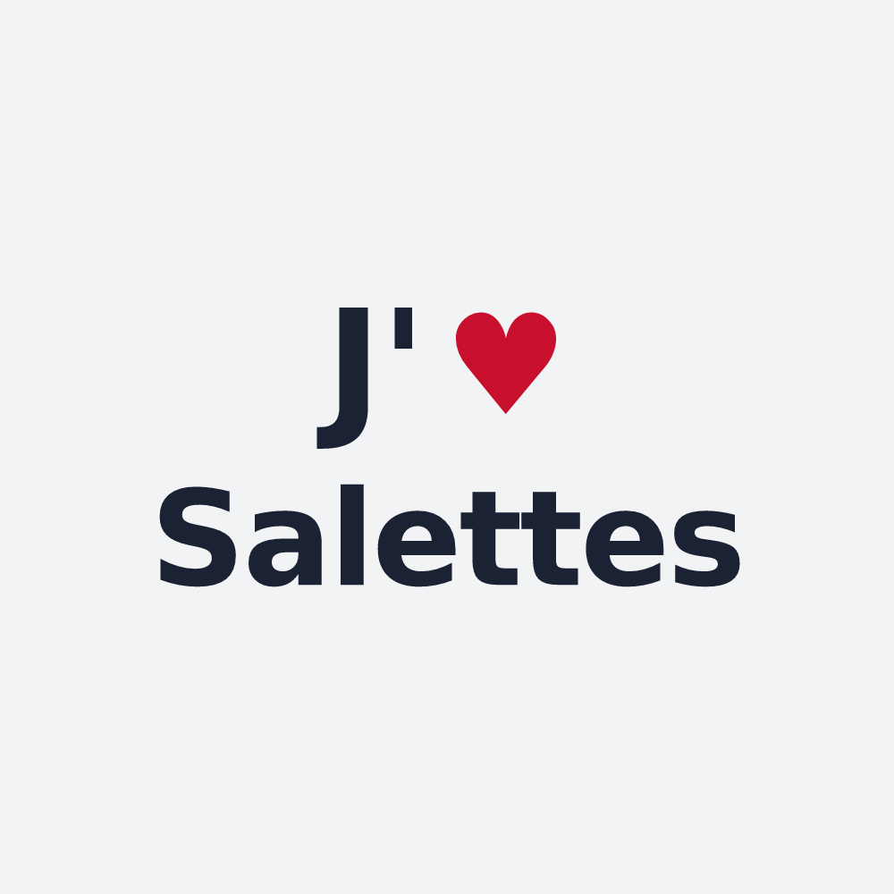 Poster personnalisé Salettes — design J'aime Salettes