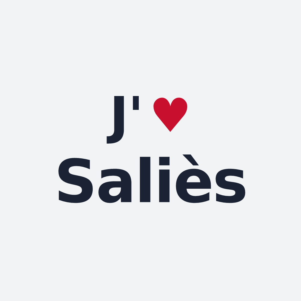 Poster personnalisé Saliès — design J'aime Saliès