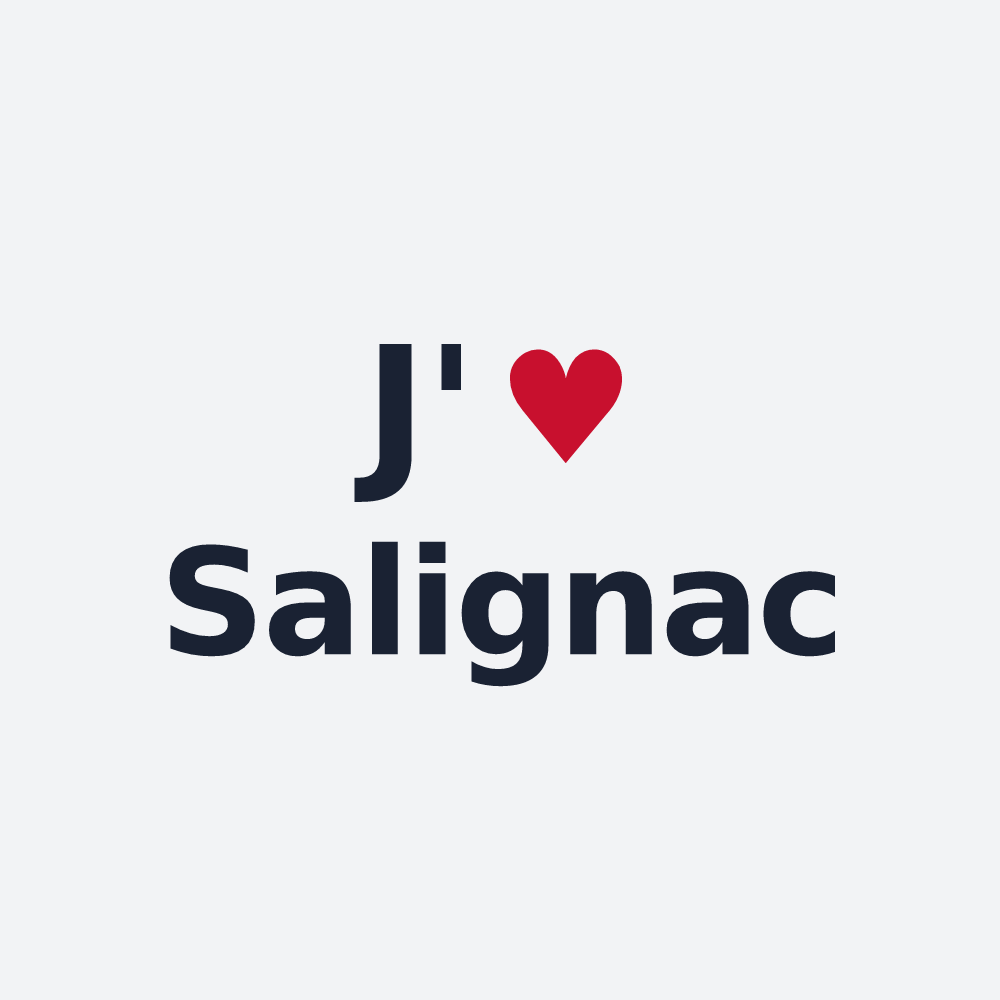 Poster personnalisé Salignac — design J'aime Salignac