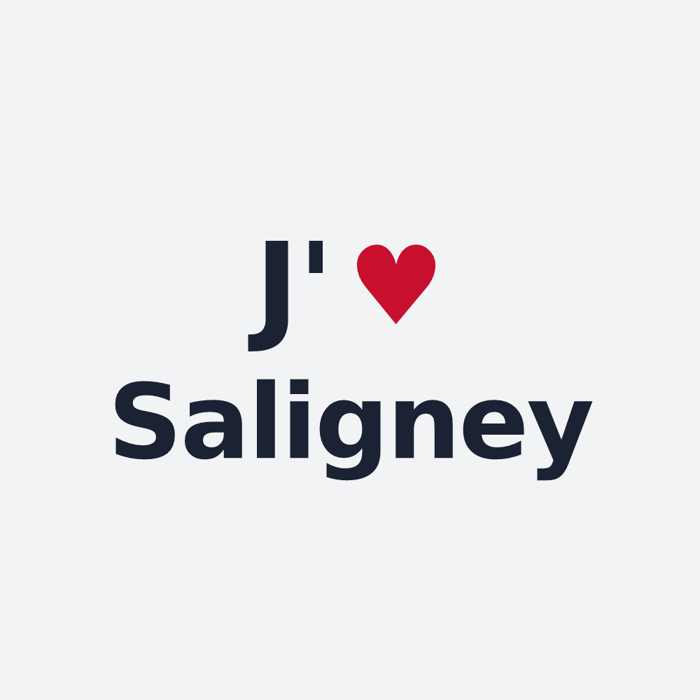 Poster personnalisé Saligney — design J'aime Saligney