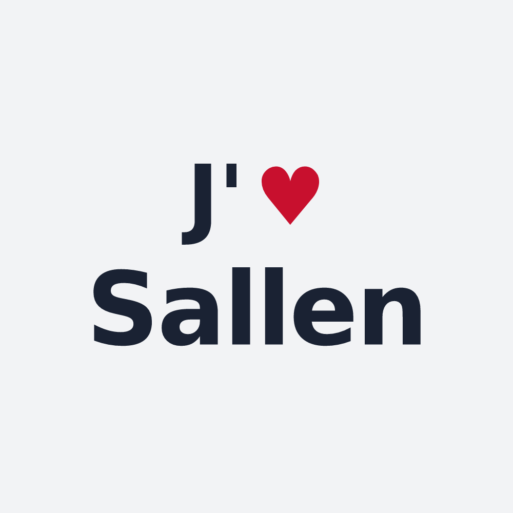 Poster personnalisé Sallen — design « J'aime Sallen » imprimé sur le poster