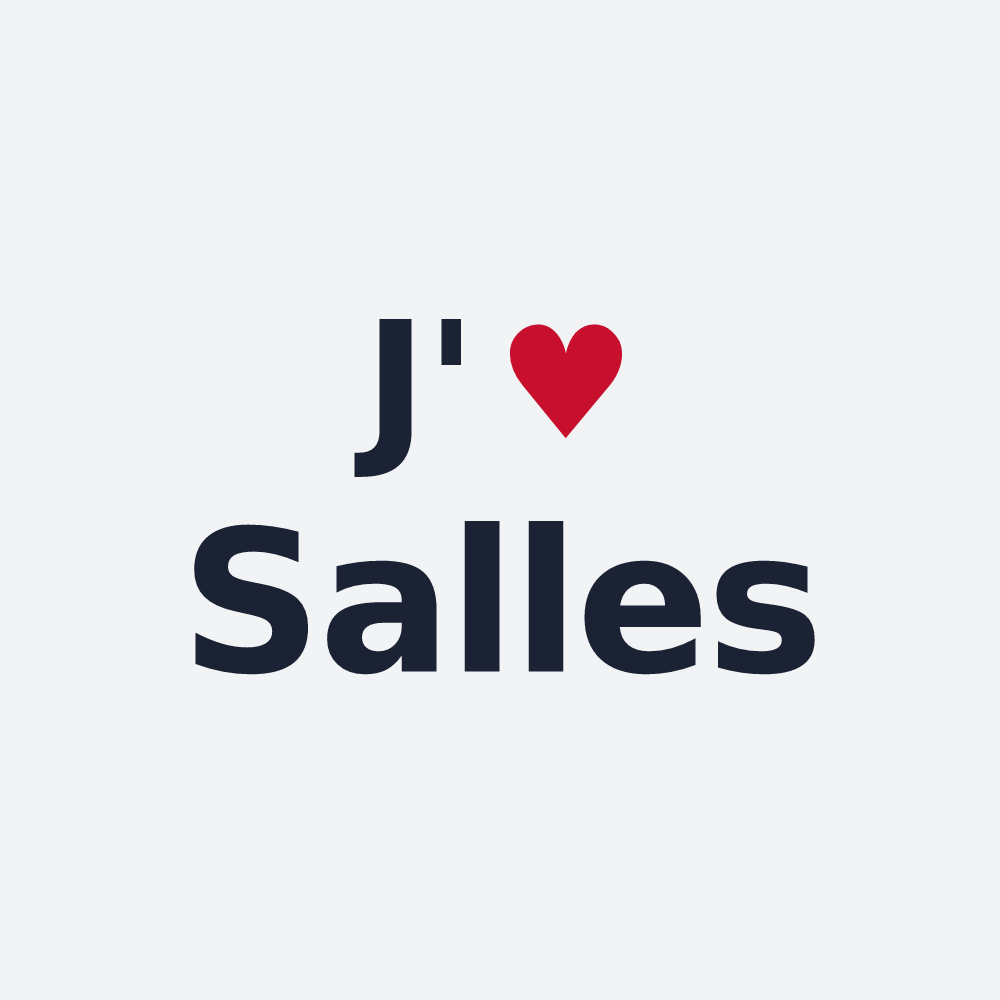 Poster personnalisé Salles — design J'aime Salles