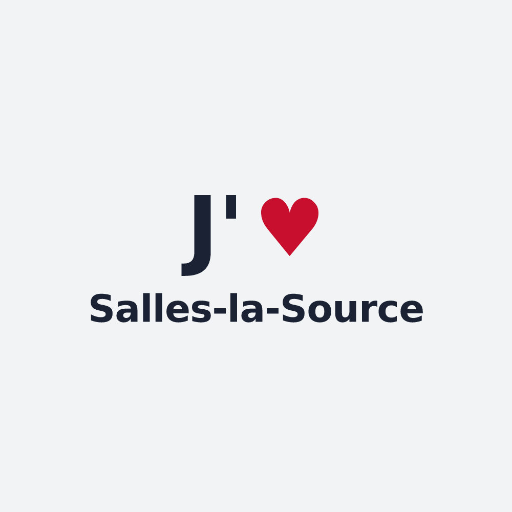 Poster personnalisé Salles-la-Source — design « J'aime Salles-la-Source » imprimé sur le poster