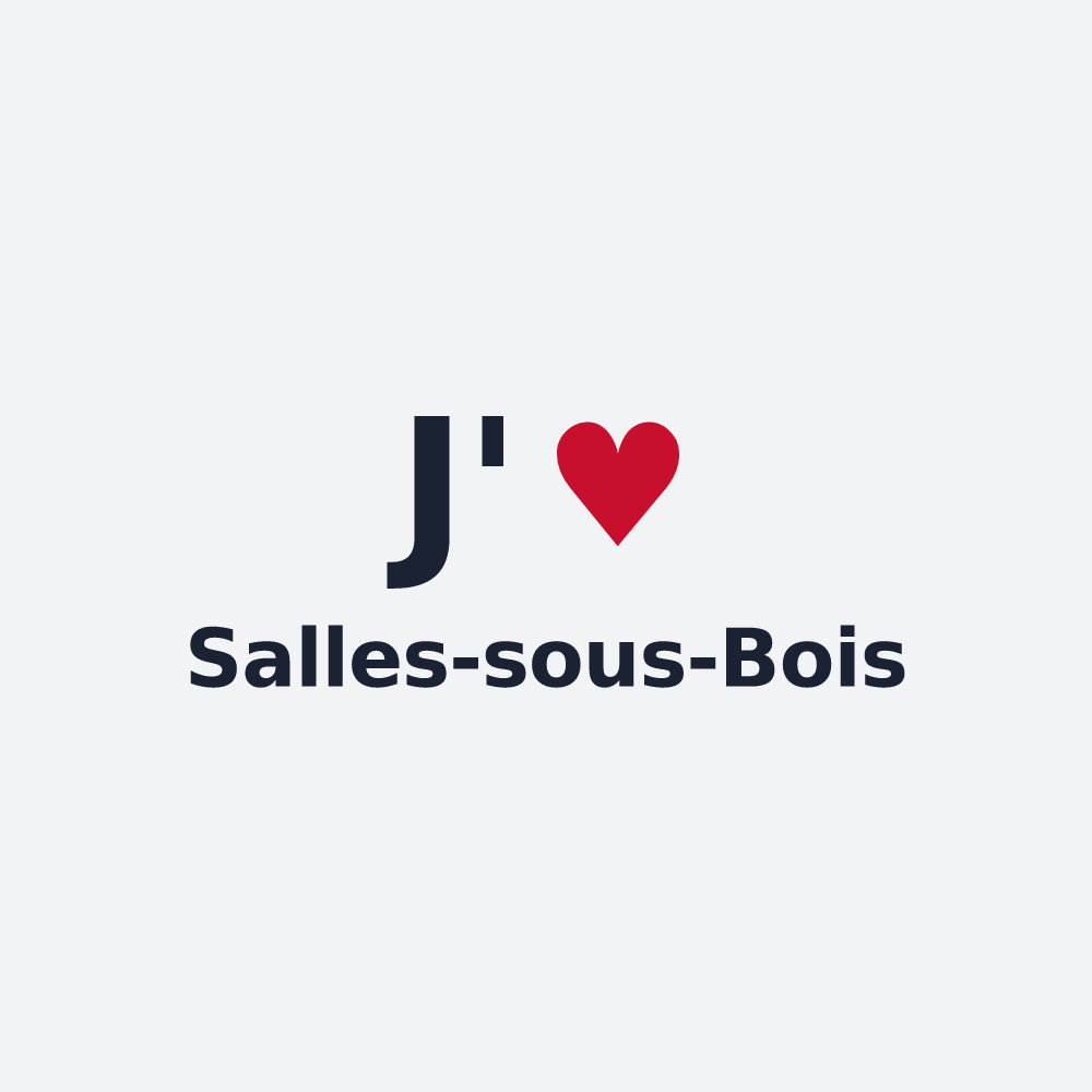 Poster personnalisé Salles-sous-Bois — design J'aime Salles-sous-Bois