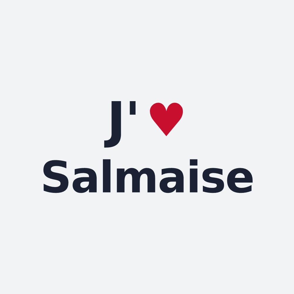 Poster personnalisé Salmaise — design « J'aime Salmaise » imprimé sur le poster