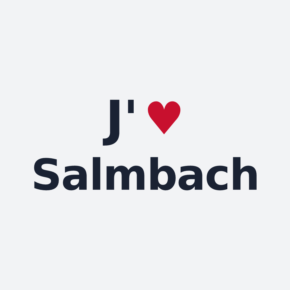Poster personnalisé Salmbach — design J'aime Salmbach