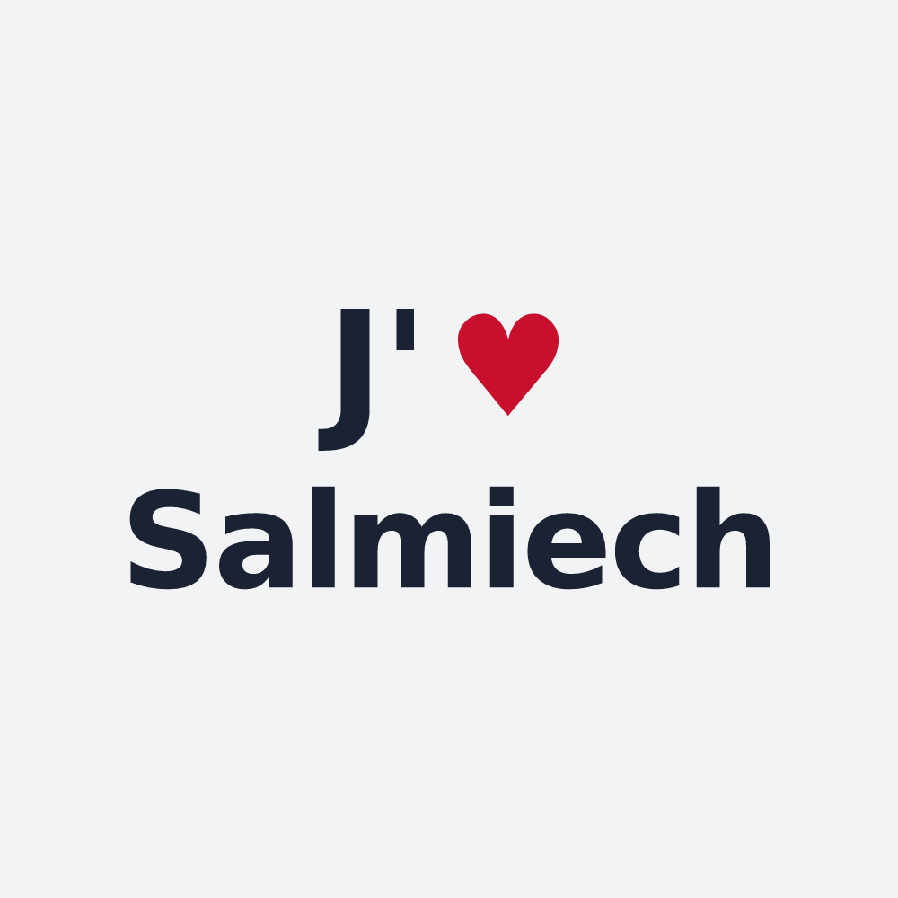 Poster personnalisé Salmiech — design J'aime Salmiech