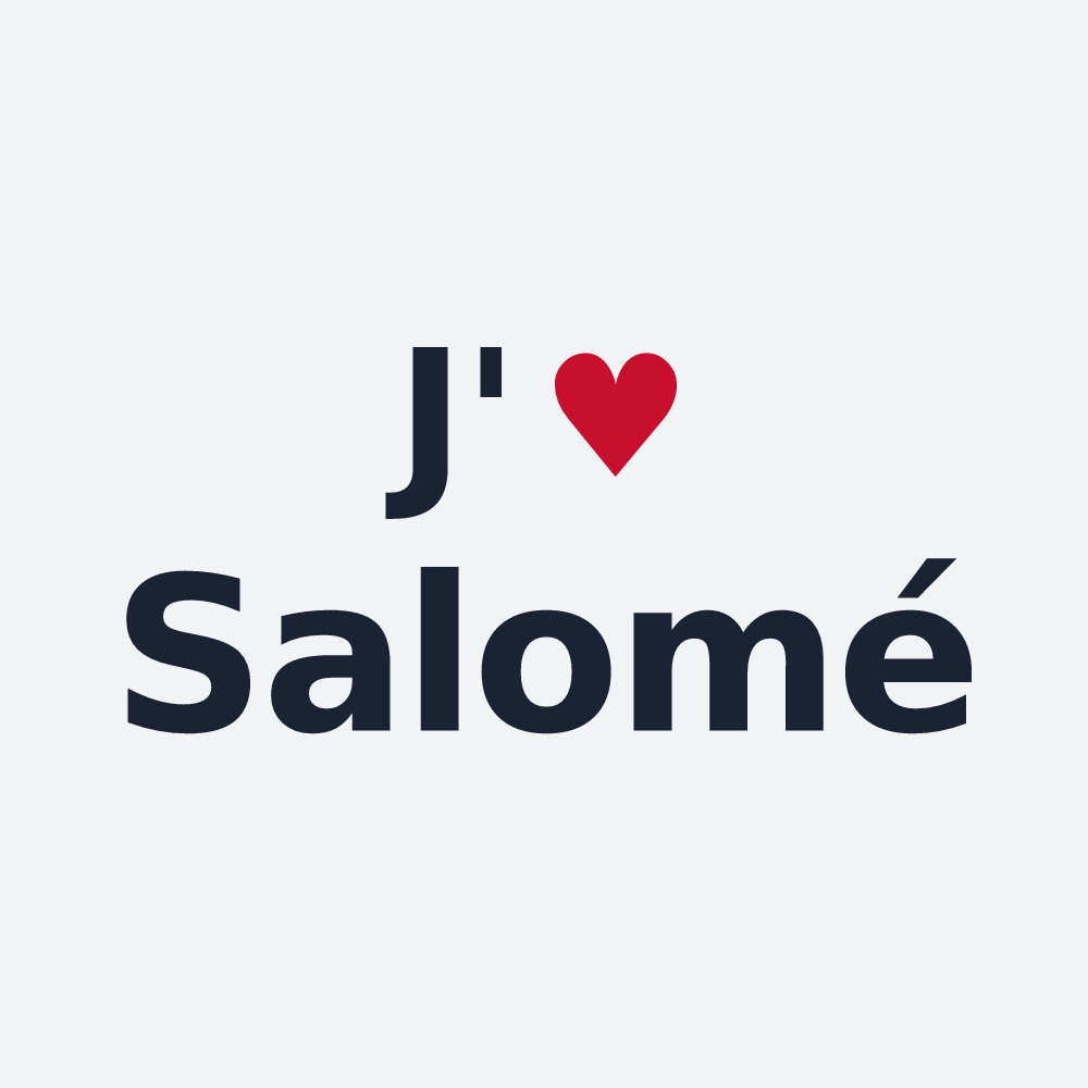 Poster personnalisé Salomé — design J'aime Salomé