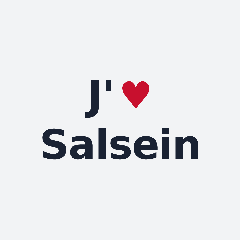 Poster personnalisé Salsein — design J'aime Salsein
