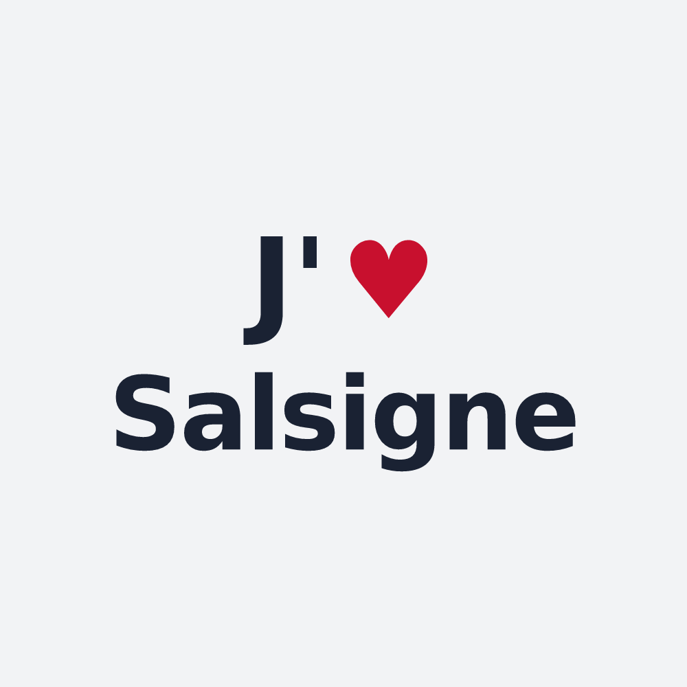 Poster personnalisé Salsigne — design J'aime Salsigne