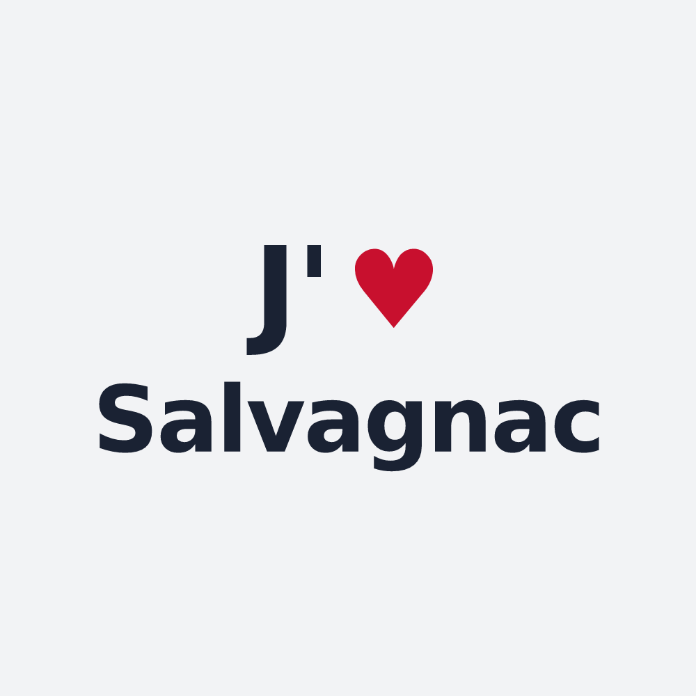 Poster personnalisé Salvagnac — design « J'aime Salvagnac » imprimé sur le poster