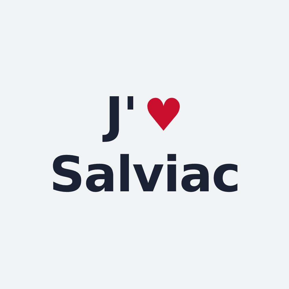 Poster personnalisé Salviac — design « J'aime Salviac » imprimé sur le poster