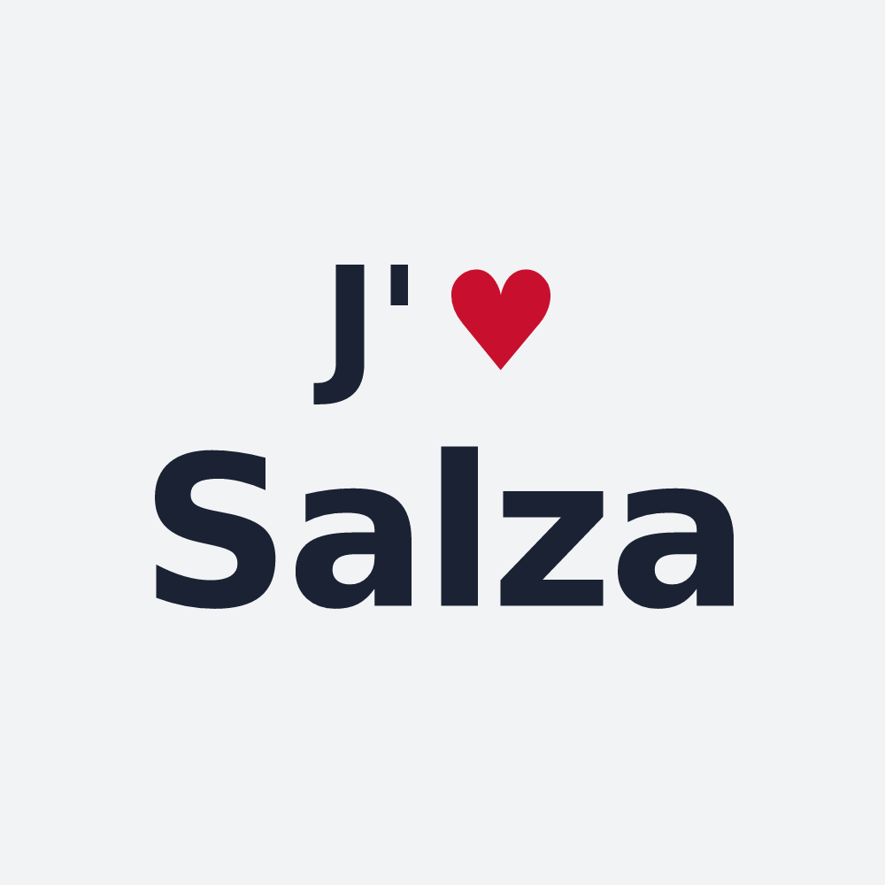 Poster personnalisé Salza — design J'aime Salza