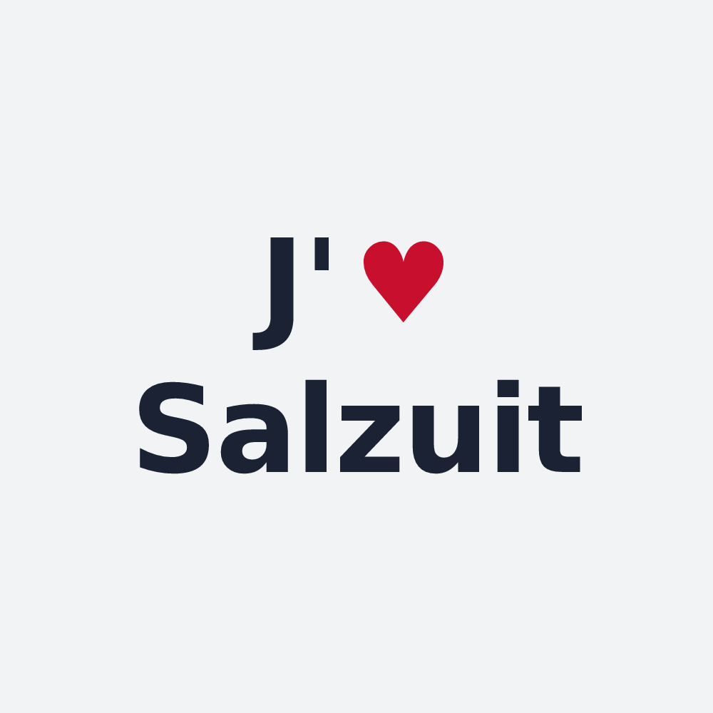 Poster personnalisé Salzuit — design J'aime Salzuit