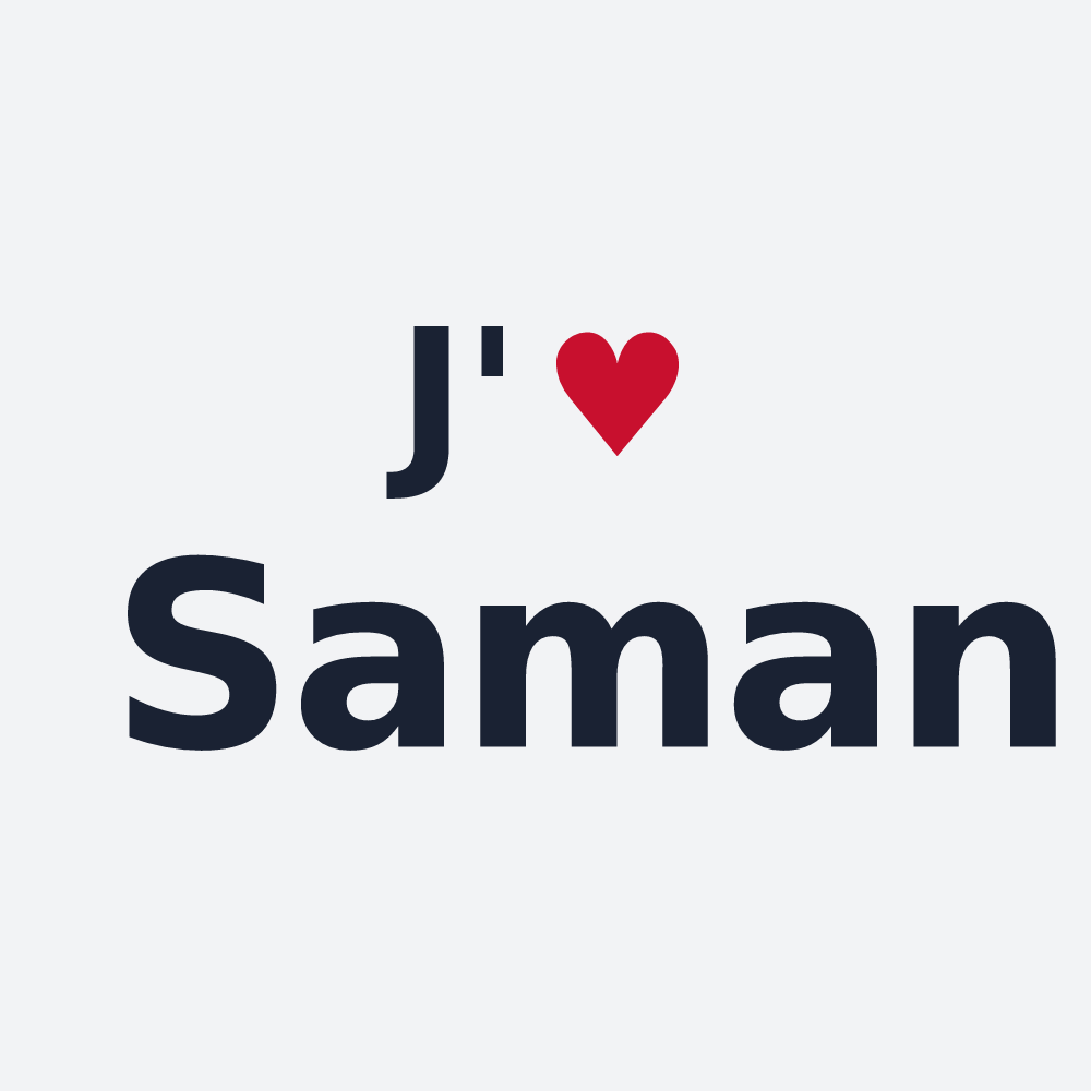Poster personnalisé Saman — design J'aime Saman