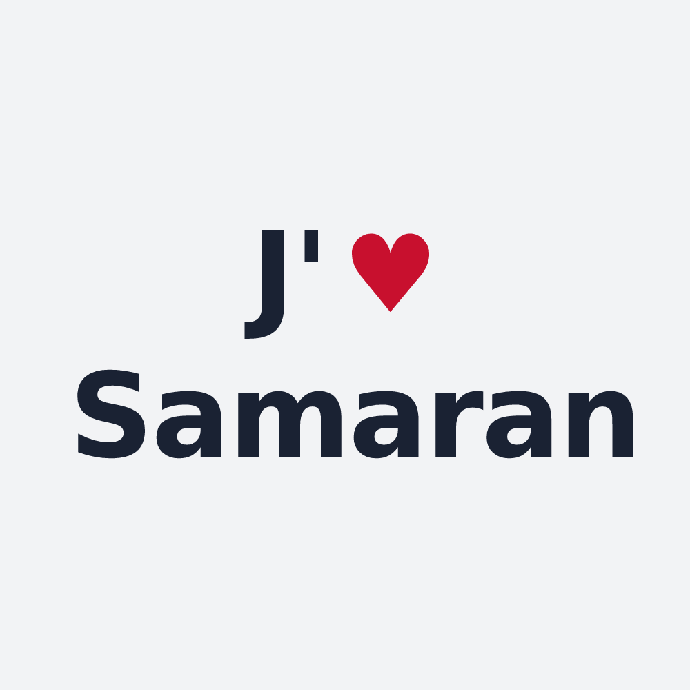 Poster personnalisé Samaran — design J'aime Samaran