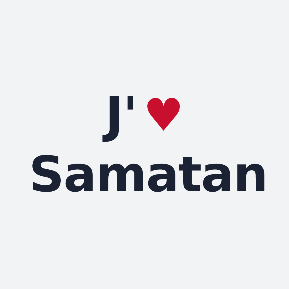 Poster personnalisé Samatan — design J'aime Samatan