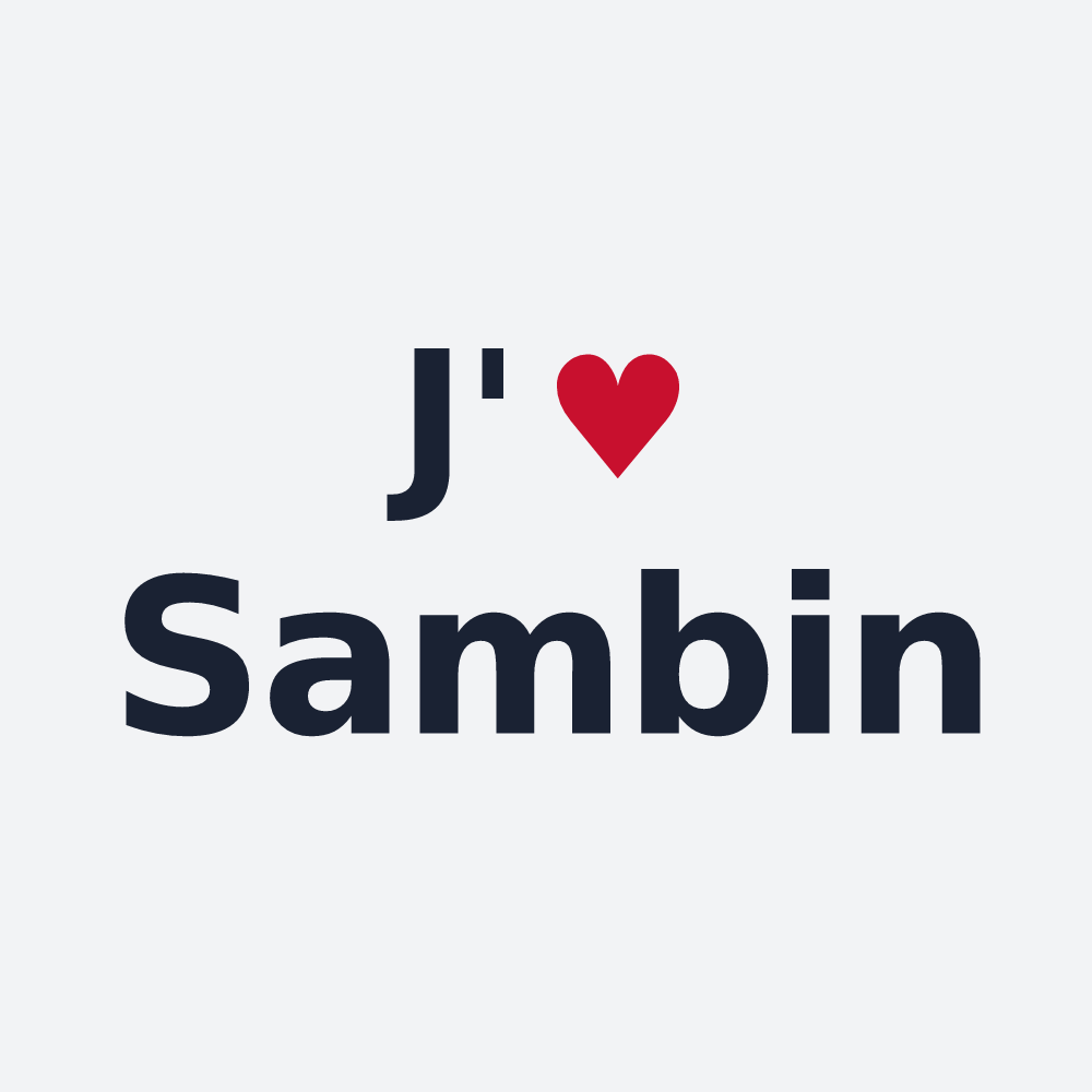 Poster personnalisé Sambin — design J'aime Sambin