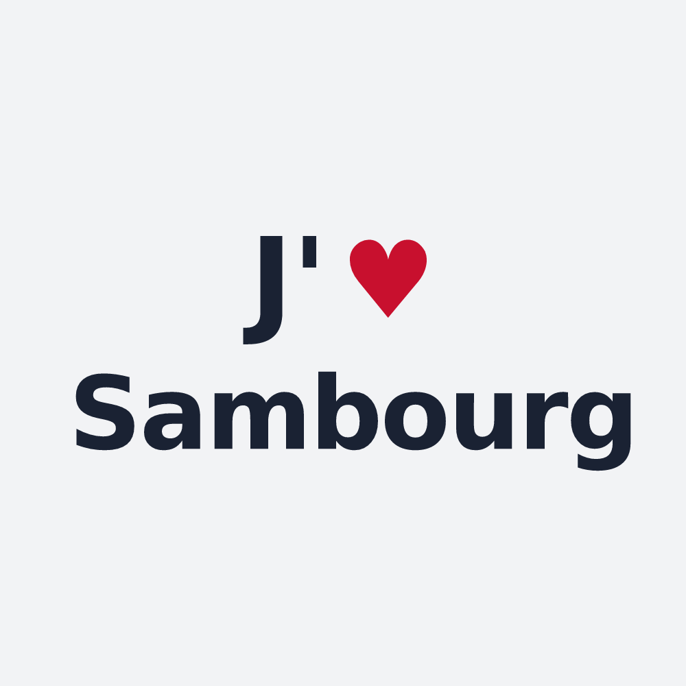 Poster personnalisé Sambourg — design J'aime Sambourg