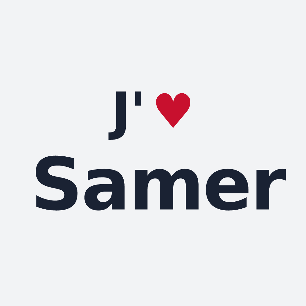 Poster personnalisé Samer — design J'aime Samer