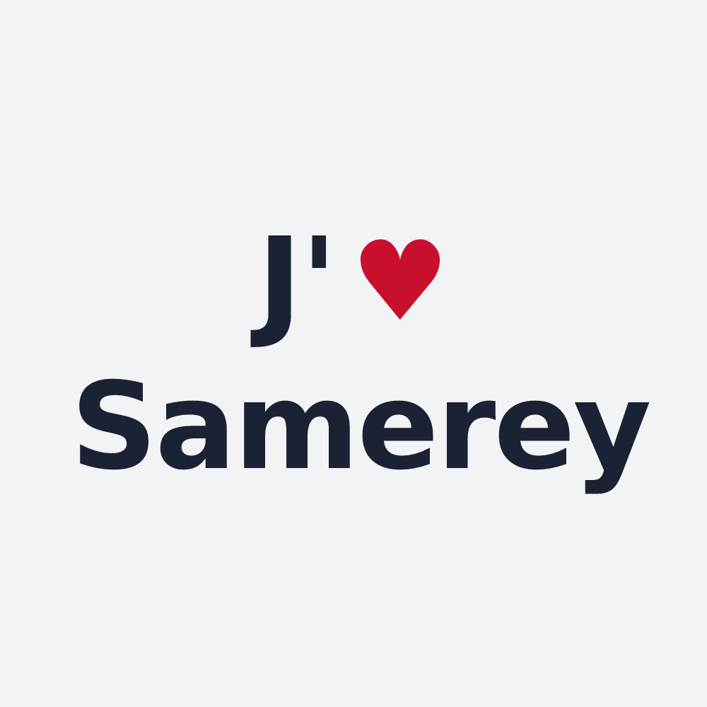 Poster personnalisé Samerey — design J'aime Samerey