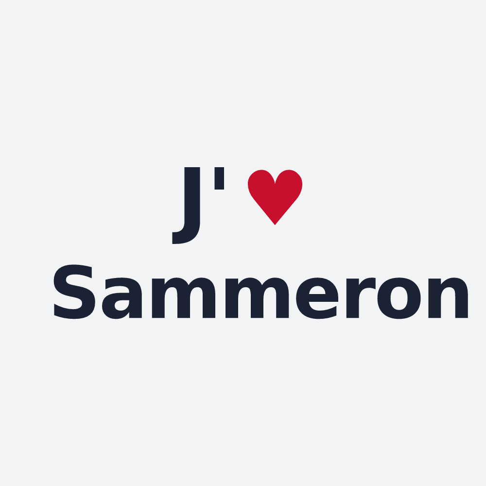 Poster personnalisé Sammeron — design « J'aime Sammeron » imprimé sur le poster