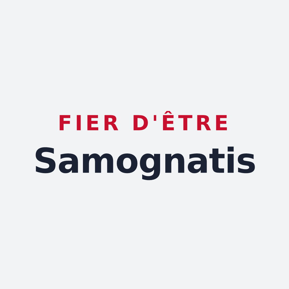 Poster « Fier d'être Samognatis » — design pour Samognat