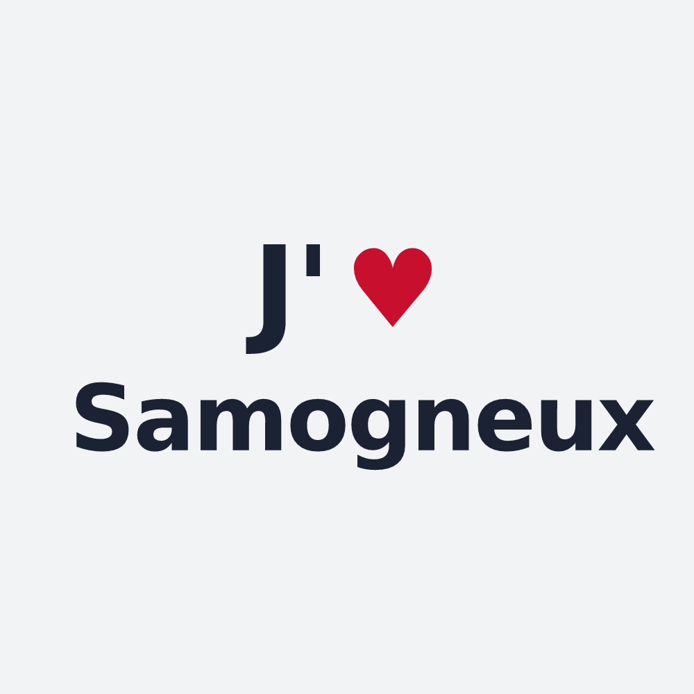 Poster personnalisé Samogneux — design J'aime Samogneux