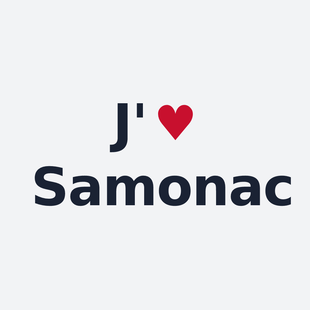 Poster personnalisé Samonac — design J'aime Samonac
