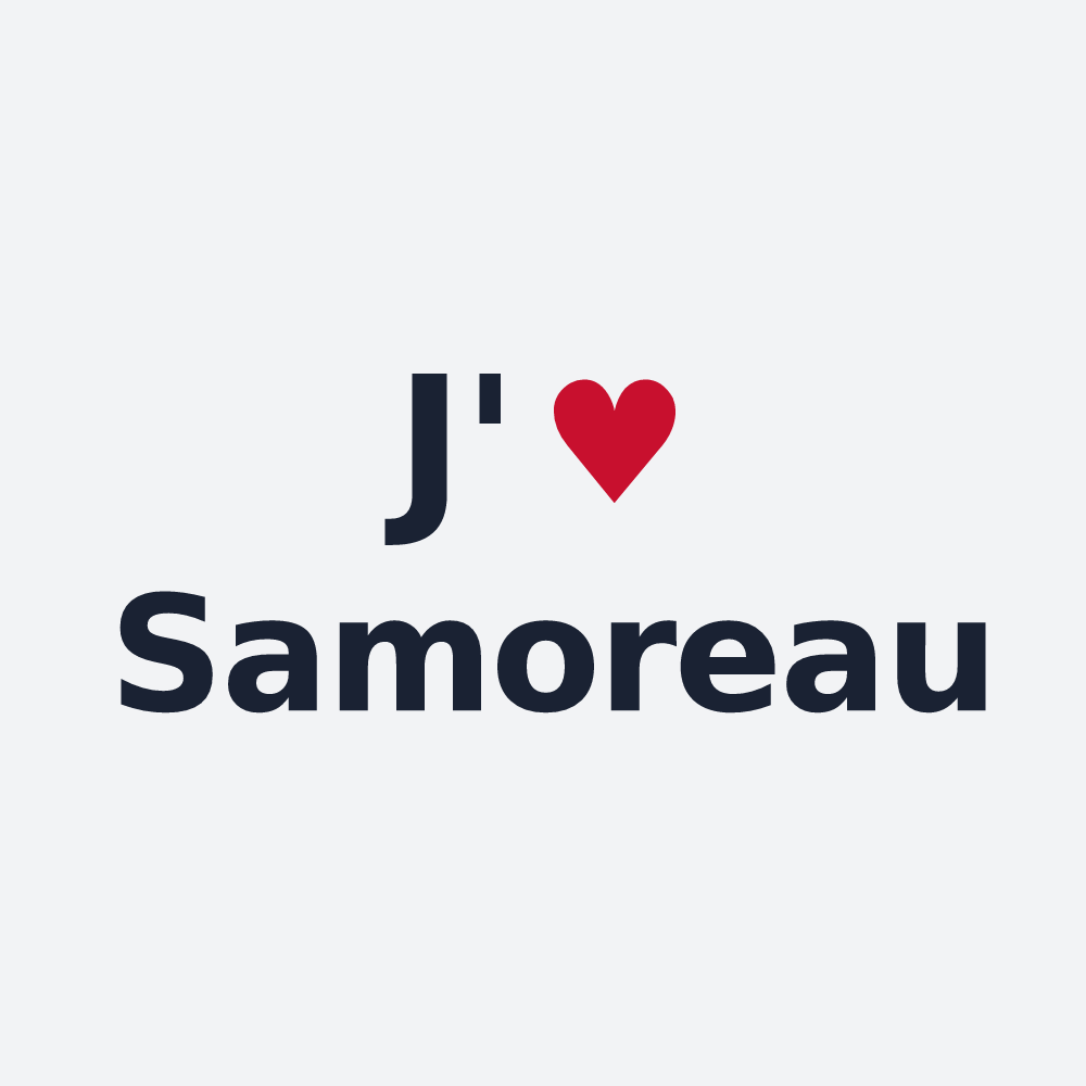 Poster personnalisé Samoreau — design J'aime Samoreau