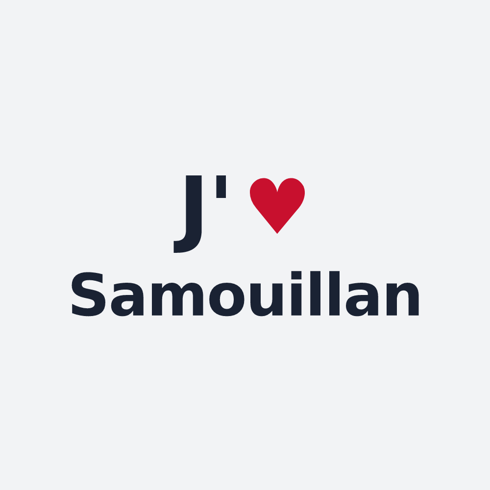 Poster personnalisé Samouillan — design J'aime Samouillan
