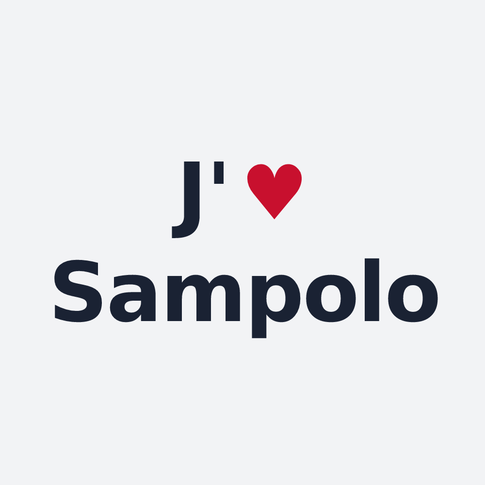 Poster personnalisé Sampolo — design J'aime Sampolo
