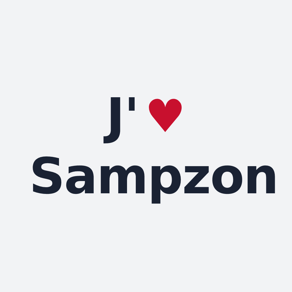 Poster personnalisé Sampzon — design J'aime Sampzon