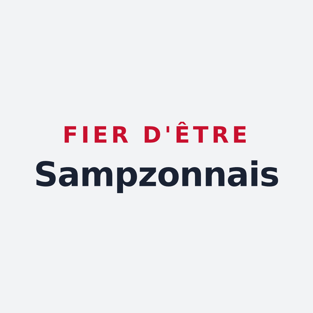Poster « Fier d'être Sampzonnais » — design pour Sampzon