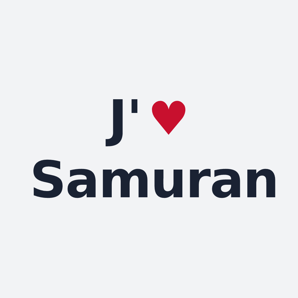 Poster personnalisé Samuran — design J'aime Samuran