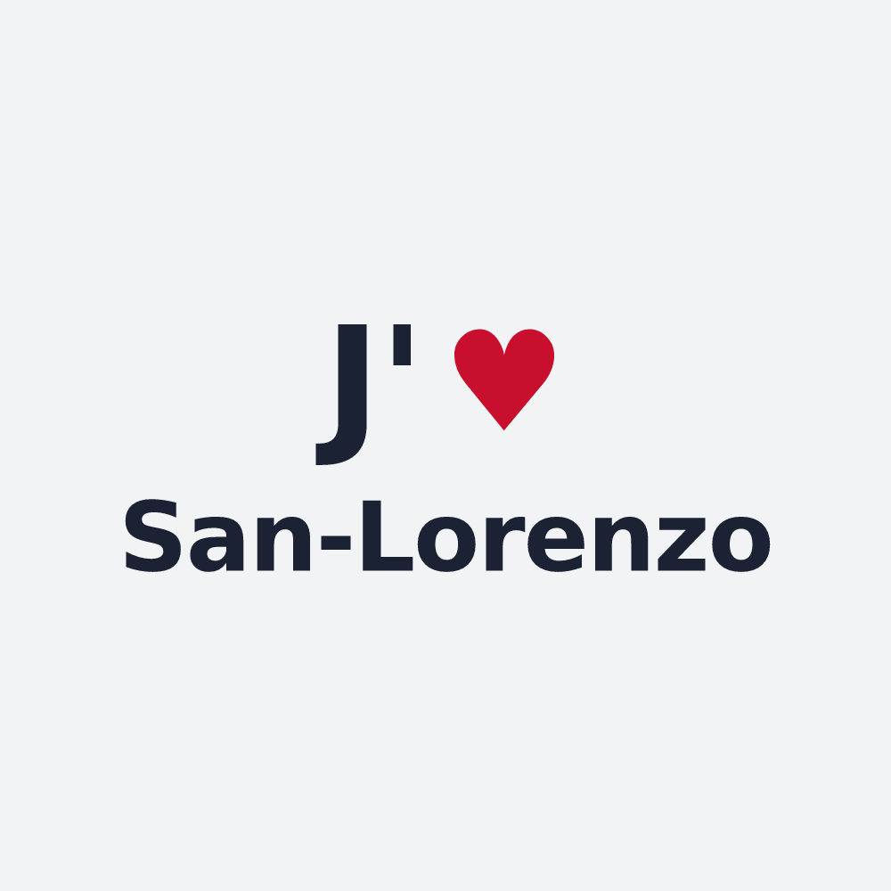 Poster personnalisé San-Lorenzo — design J'aime San-Lorenzo