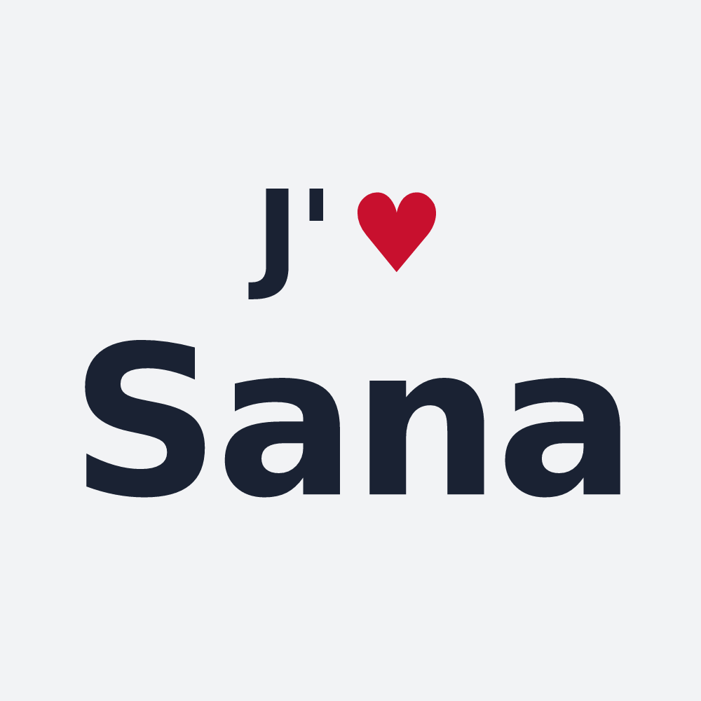 Poster personnalisé Sana — design J'aime Sana