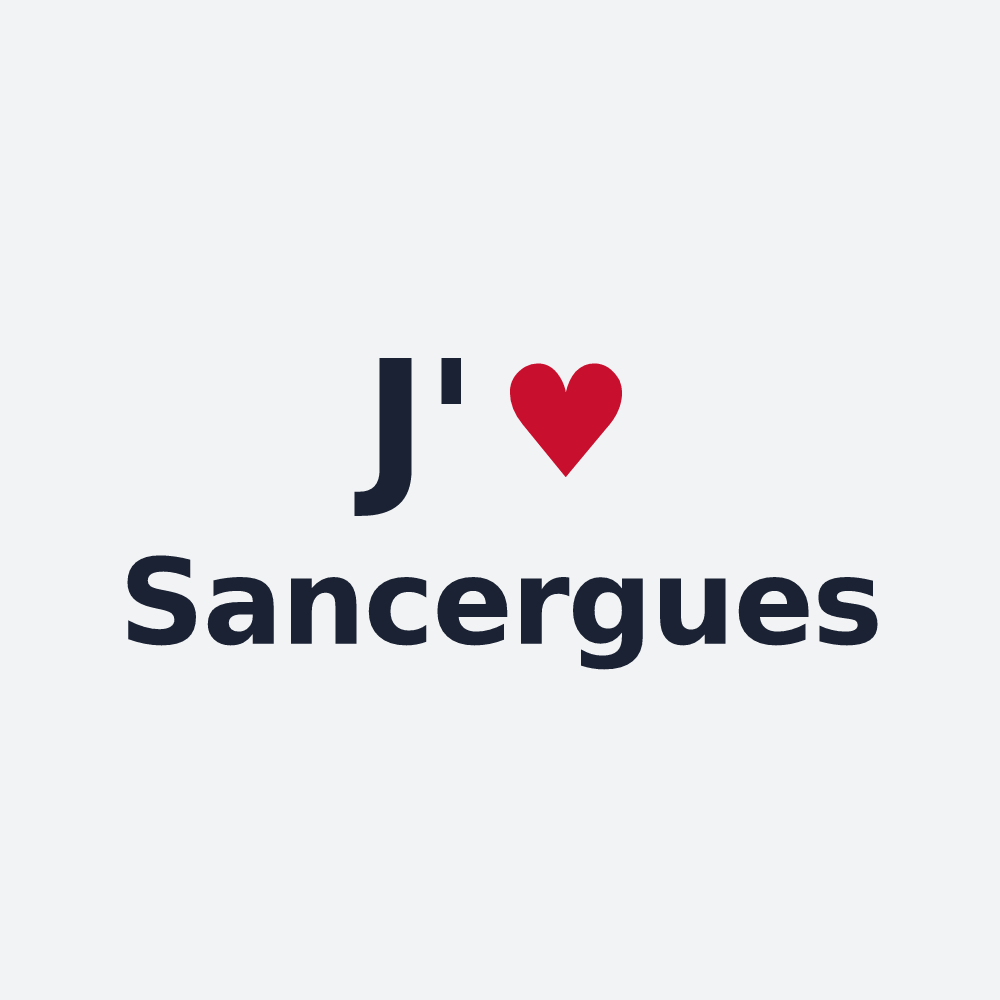 Poster personnalisé Sancergues — design « J'aime Sancergues » imprimé sur le poster