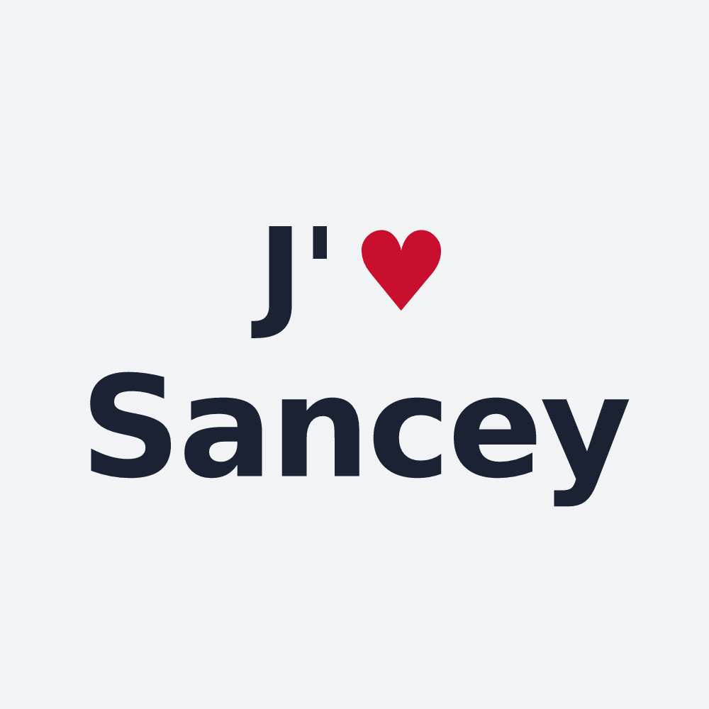 Poster personnalisé Sancey — design J'aime Sancey